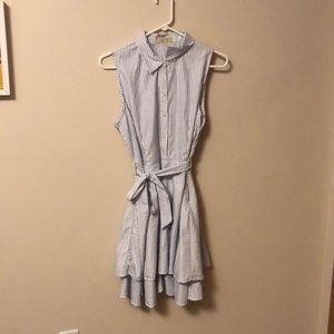 Striped collared dress